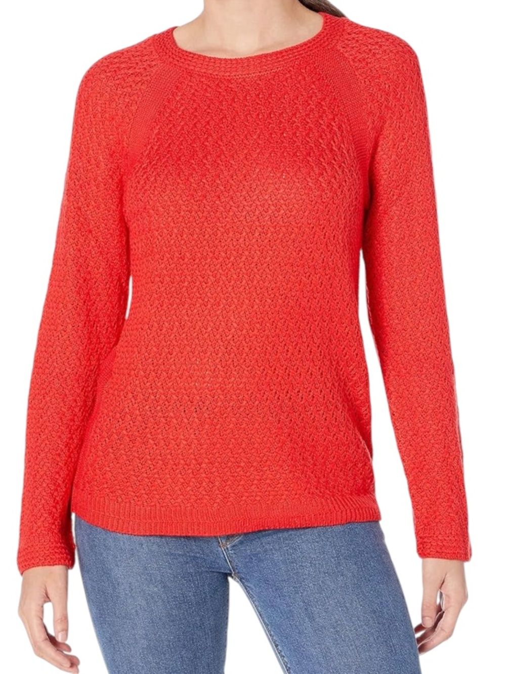 Jones New York Crew Neck Sweater Red Size L
